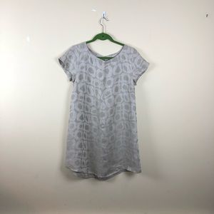 Taupe linen tunic dress